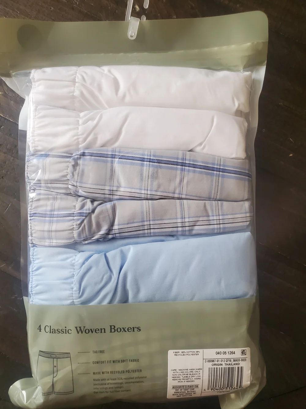 Goodfellow & Co Light Blue Men’s Classic Woven Boxers - 4-Pack